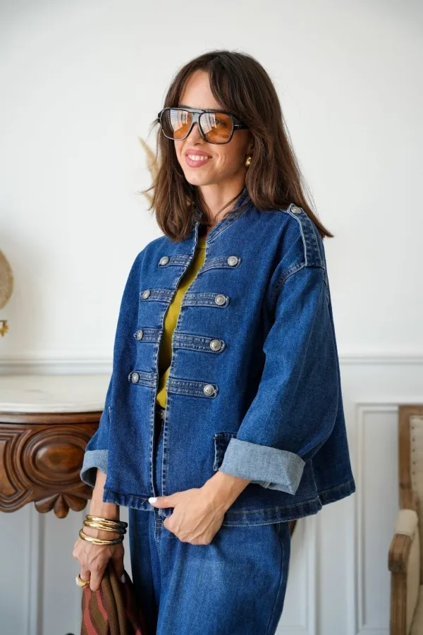 Veste Officier Denim CALVI Noho - 1 | Accueil