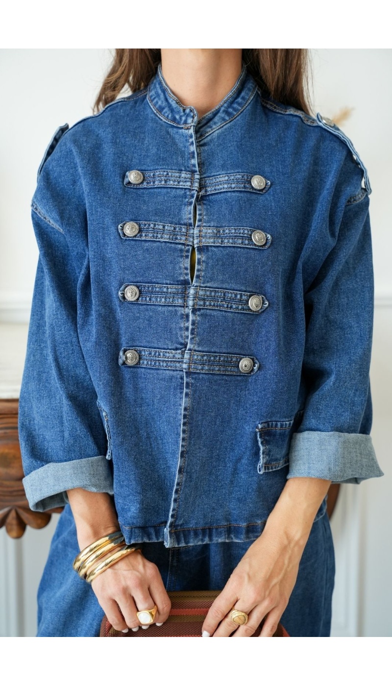 Veste Officier Denim CALVI Noho - 2 | Accueil