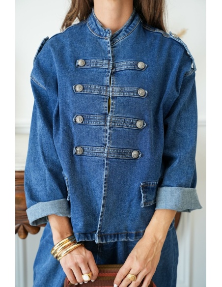 Veste Officier Denim CALVI Noho - 2 | Accueil