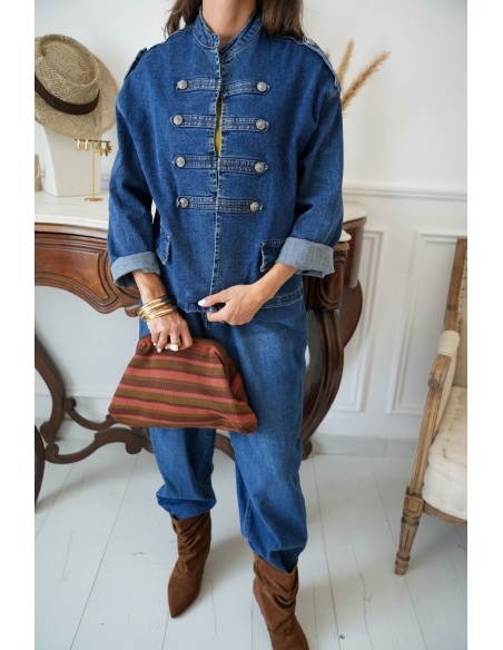 Veste Officier Denim CALVI Noho - 3 | Accueil
