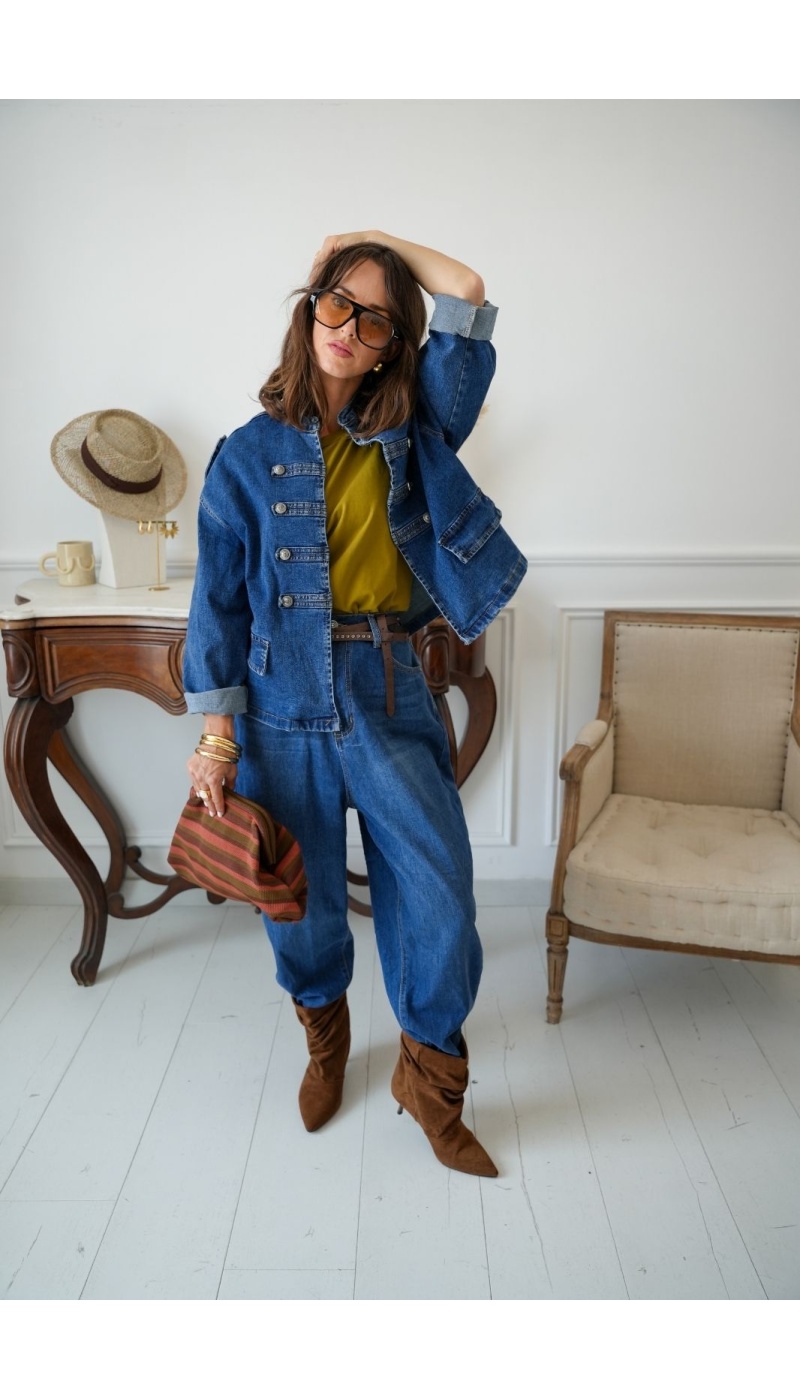 Veste Officier Denim CALVI Noho - 4 | Accueil