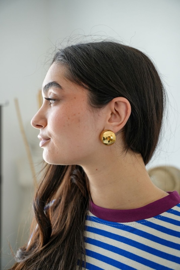 BOUCLES D'OREILLES ROND DORE H26 Noho - 1 | Welcome