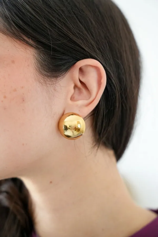Boucles D'Oreilles Rond Doré ÉVISA Noho - 1 | Accueil 2