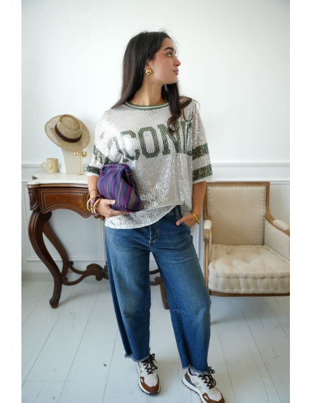 Top Sequins Kaki ICONIC Noho - 1 | Willkommen