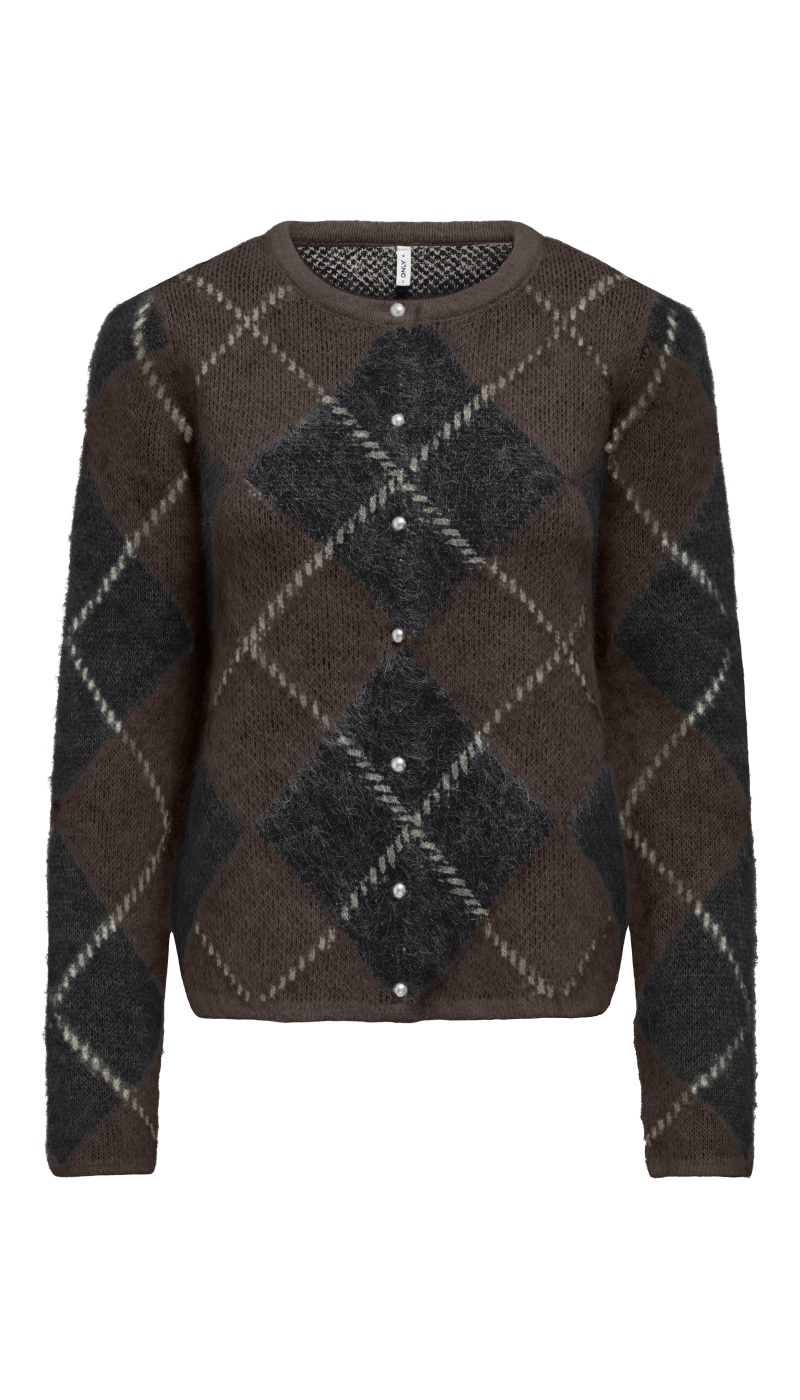 Gilet Maille Coffee Bean ONLNOEME ONLY - 7 | HAUTS