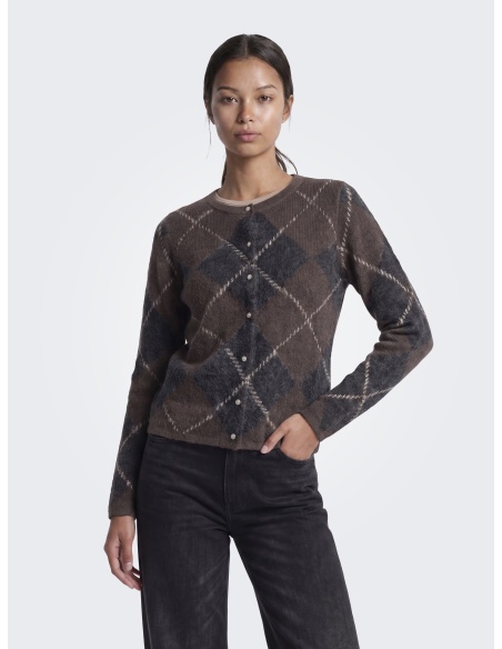 Gilet Maille Coffee Bean ONLNOEME ONLY - 4 | HAUTS