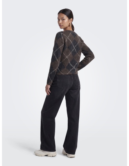 Gilet Maille Coffee Bean ONLNOEME ONLY - 3 | HAUTS