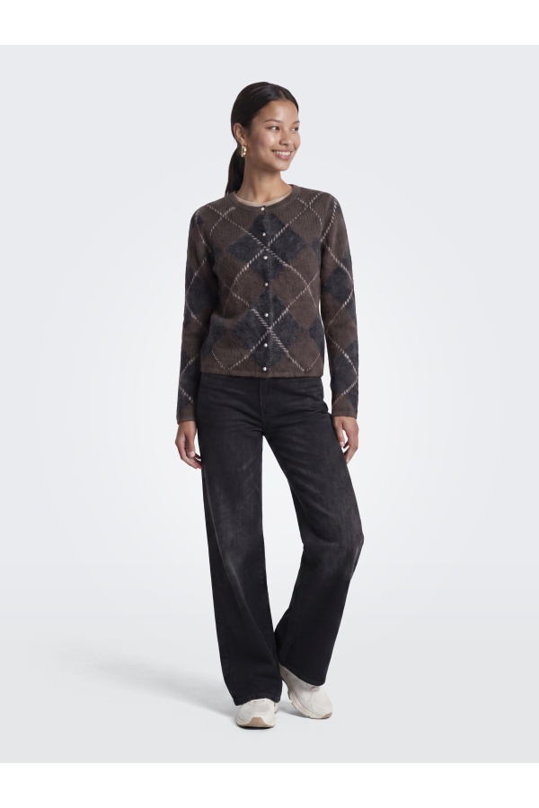 Gilet Maille Coffee Bean ONLNOEME ONLY - 1 | HAUTS