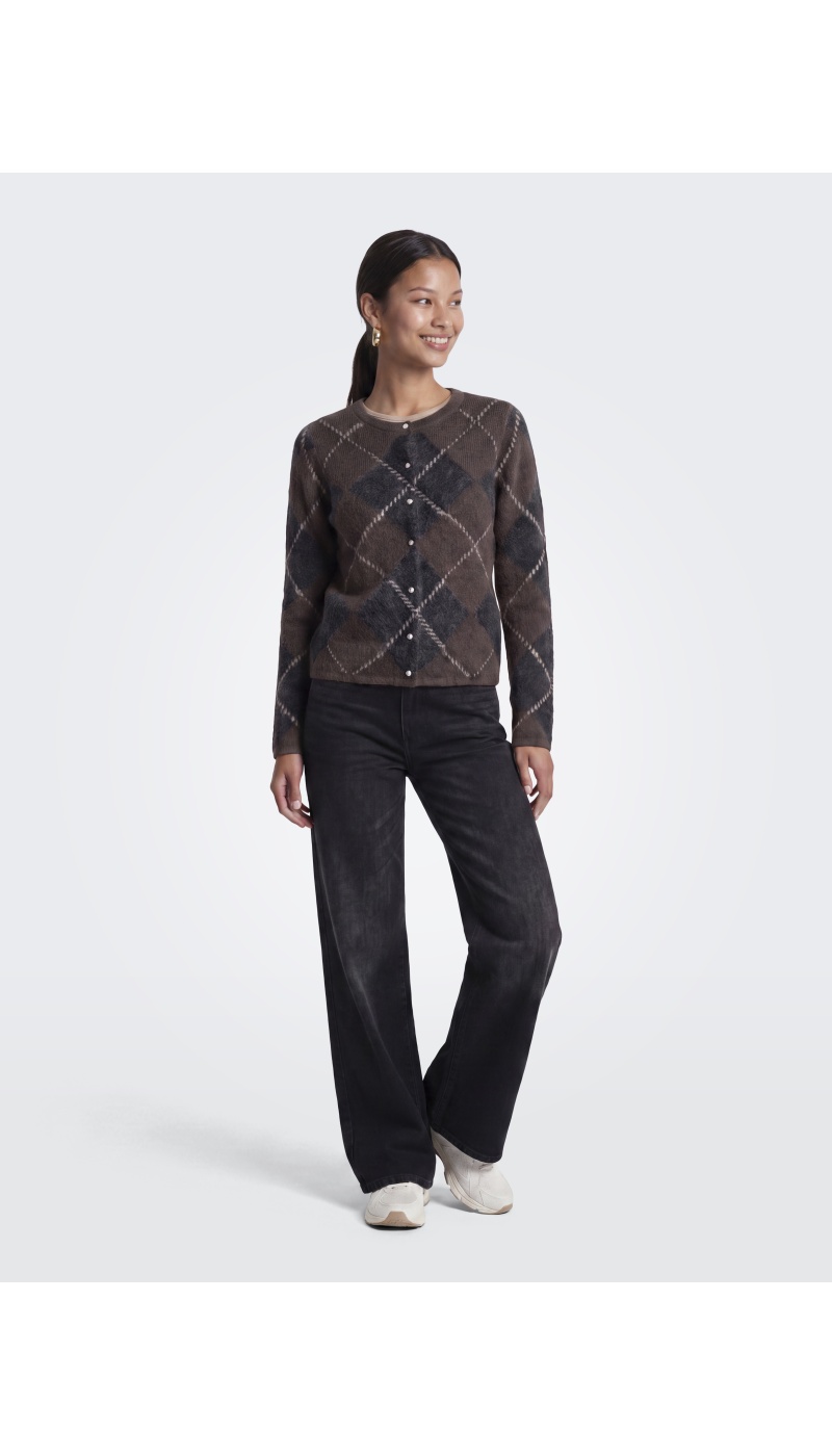 Gilet Maille Coffee Bean ONLNOEME ONLY - 1 | HAUTS