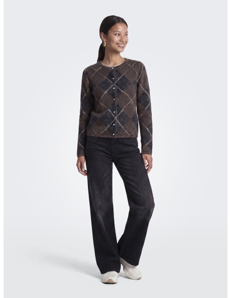 Gilet Maille Coffee Bean ONLNOEME ONLY - 1 | HAUTS