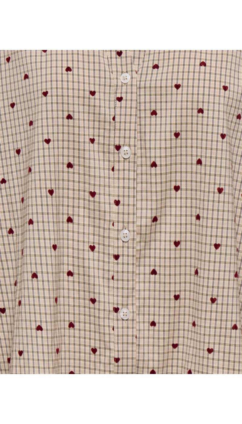 Chemisier Coeur Pastel Rose Tan ONLRAINA ONLY - 3 | HAUTS