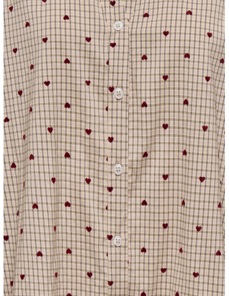 Chemisier Coeur Pastel Rose Tan ONLRAINA ONLY - 3 | HAUTS