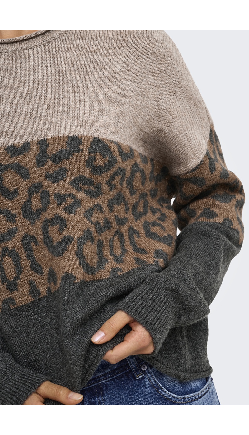 Pull Léopard Humus ONLJADE ONLY - 5 | HAUTS