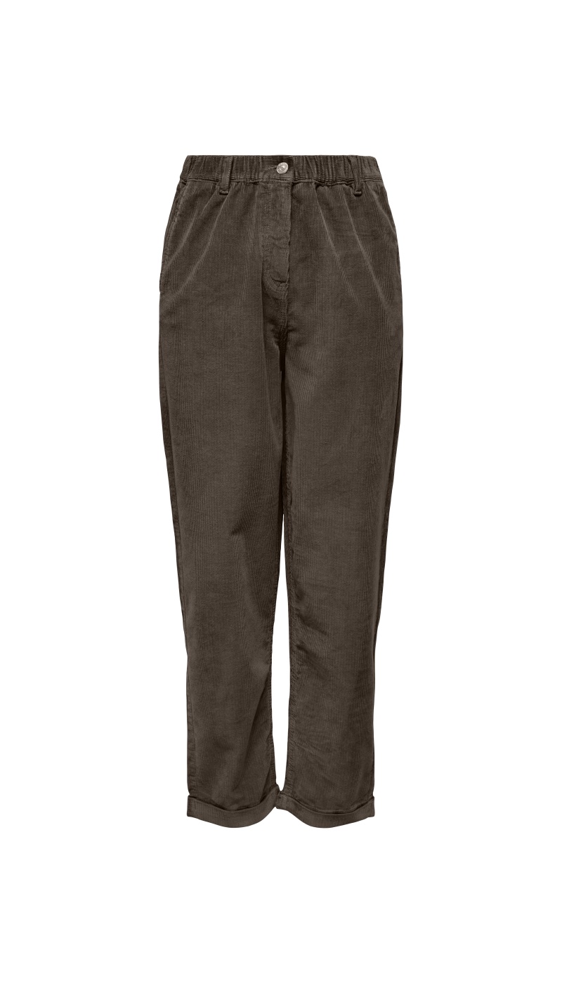 Pantalon velours Chocolate Brown ONLFLORA Longueur 30 ONLY - 6 | BAS