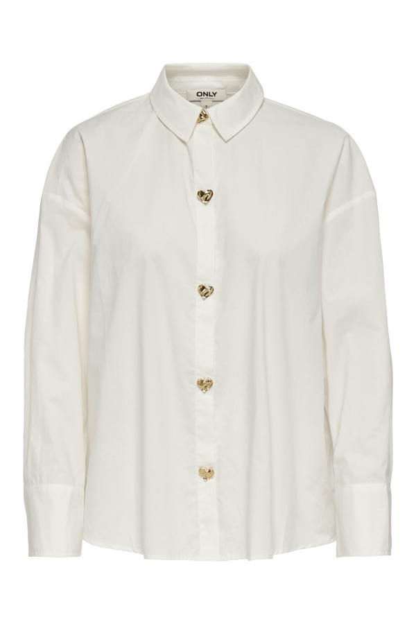 Chemise Coeur Cloud Dancer ONLKIRI ONLY - 1 | HAUTS