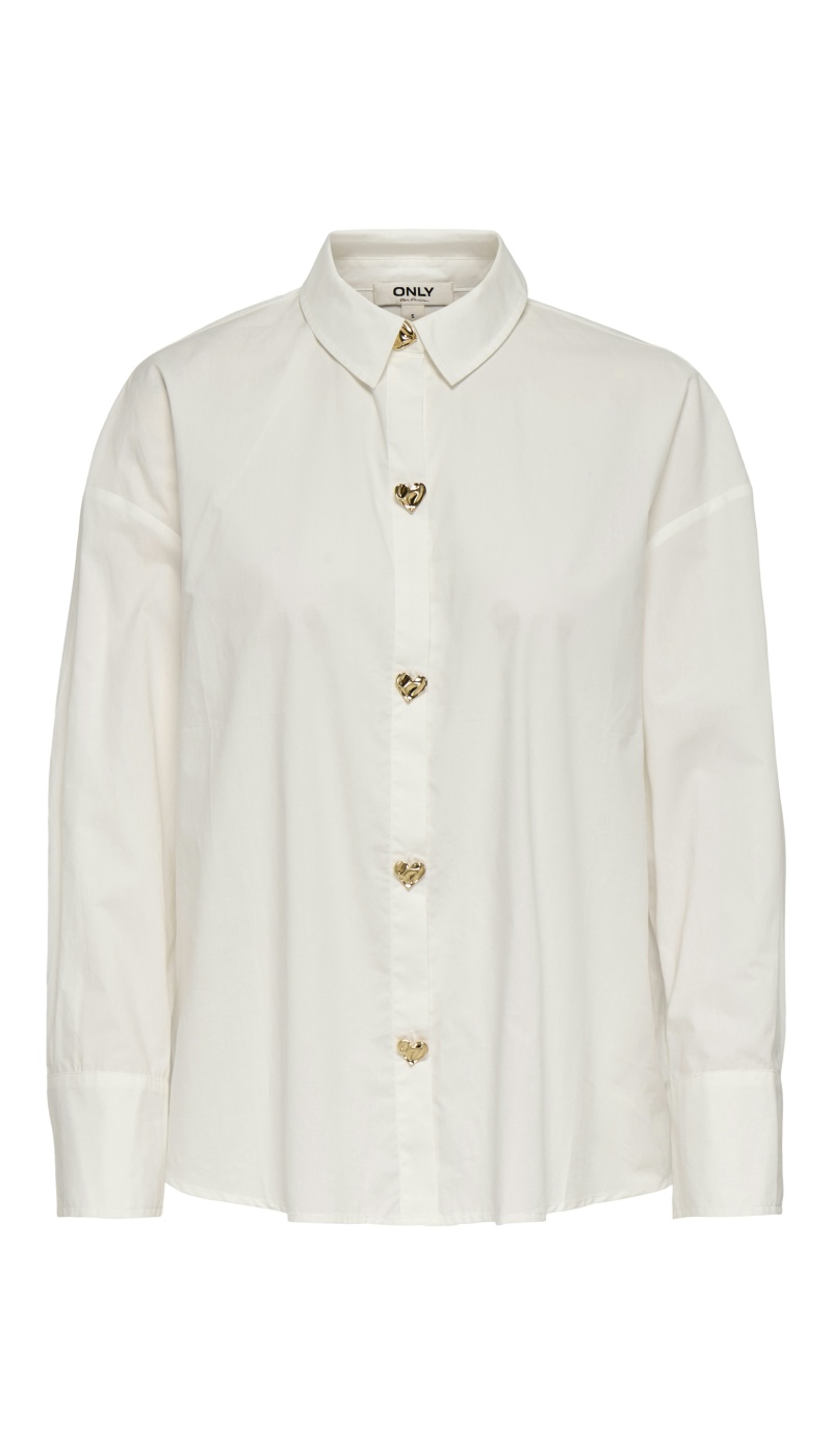 Chemise Coeur Cloud Dancer ONLKIRI ONLY - 1 | HAUTS