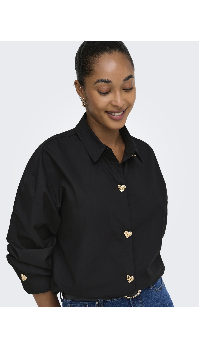 Chemise Coeur Black ONLKIRI ONLY - 5 | HAUTS