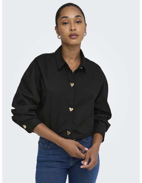 Chemise Coeur Black ONLKIRI ONLY - 4 | HAUTS