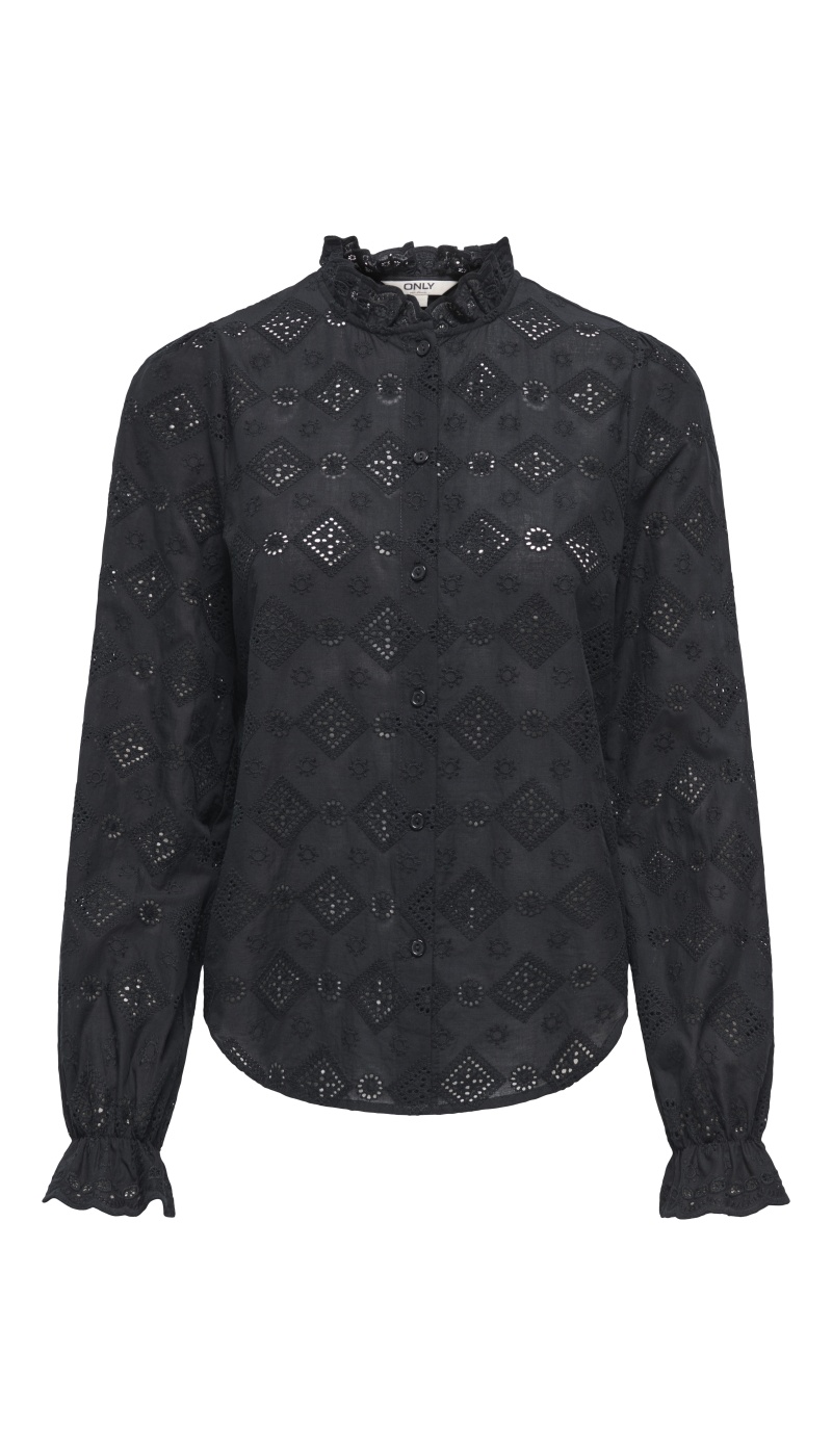 Chemisier Broderie Cloud BlackONLCERA ONLY - 1 | HAUTS