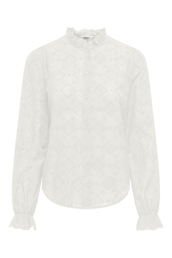 Chemisier Broderie Cloud Dancer ONLCERA ONLY - 1 | HAUTS