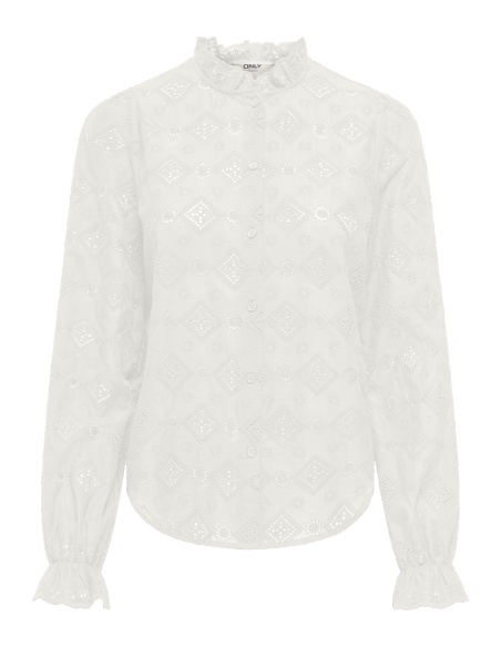 Chemisier Broderie Cloud Dancer ONLCERA ONLY - 1 | HAUTS