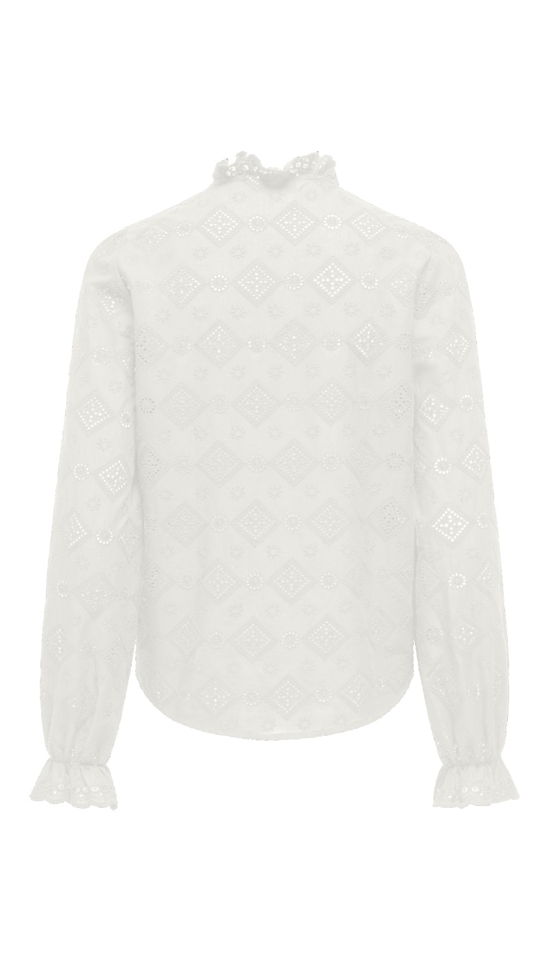 Chemisier Broderie Cloud Dancer ONLCERA ONLY - 2 | HAUTS