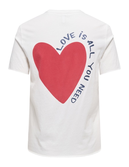 T-shirt Coeur Cloud Dancer ONLLUCKY ONLY - 2 | HAUTS