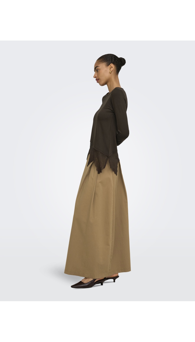 Top Dentelle Coffee Bean ONLLAILA ONLY - 1 | HAUTS