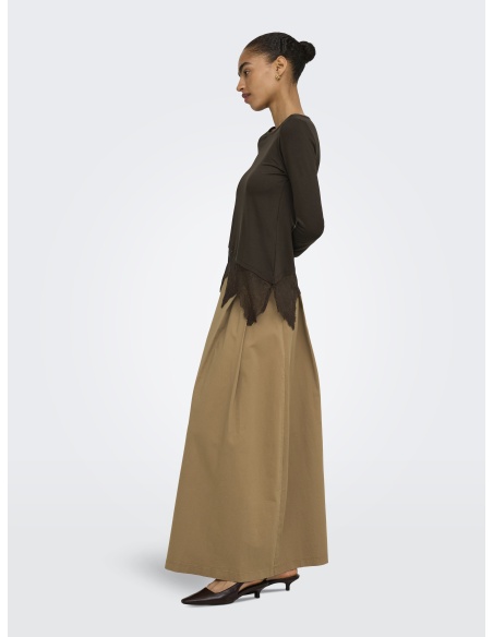 Top Dentelle Coffee Bean ONLLAILA ONLY - 1 | HAUTS