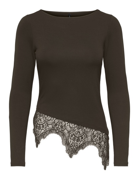 Top Dentelle Coffee Bean ONLLAILA ONLY - 6 | HAUTS