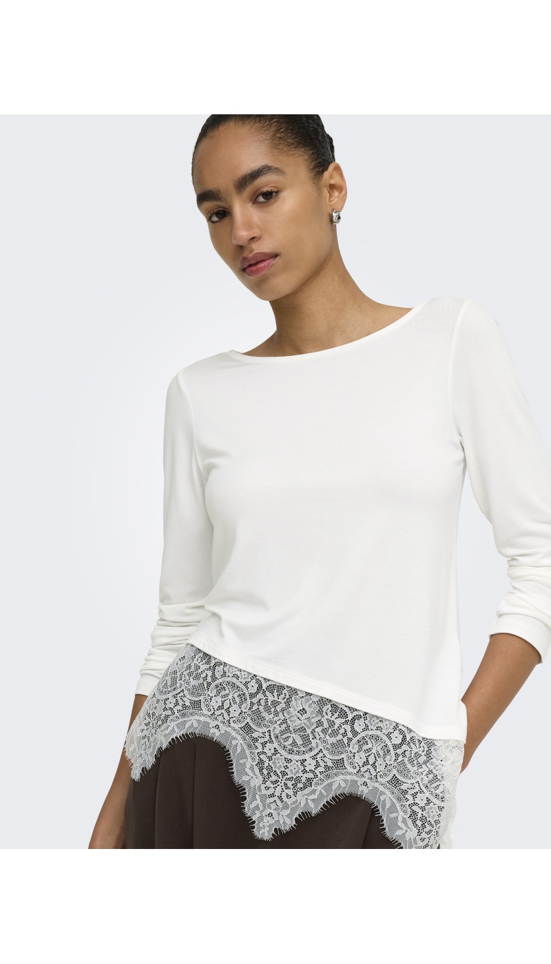 Top Dentelle Cloud Dancer ONLLAILA ONLY - 5 | HAUTS