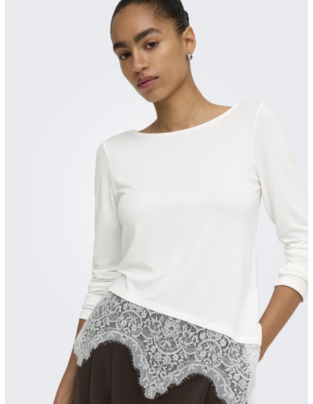 Top Dentelle Cloud Dancer ONLLAILA ONLY - 5 | HAUTS