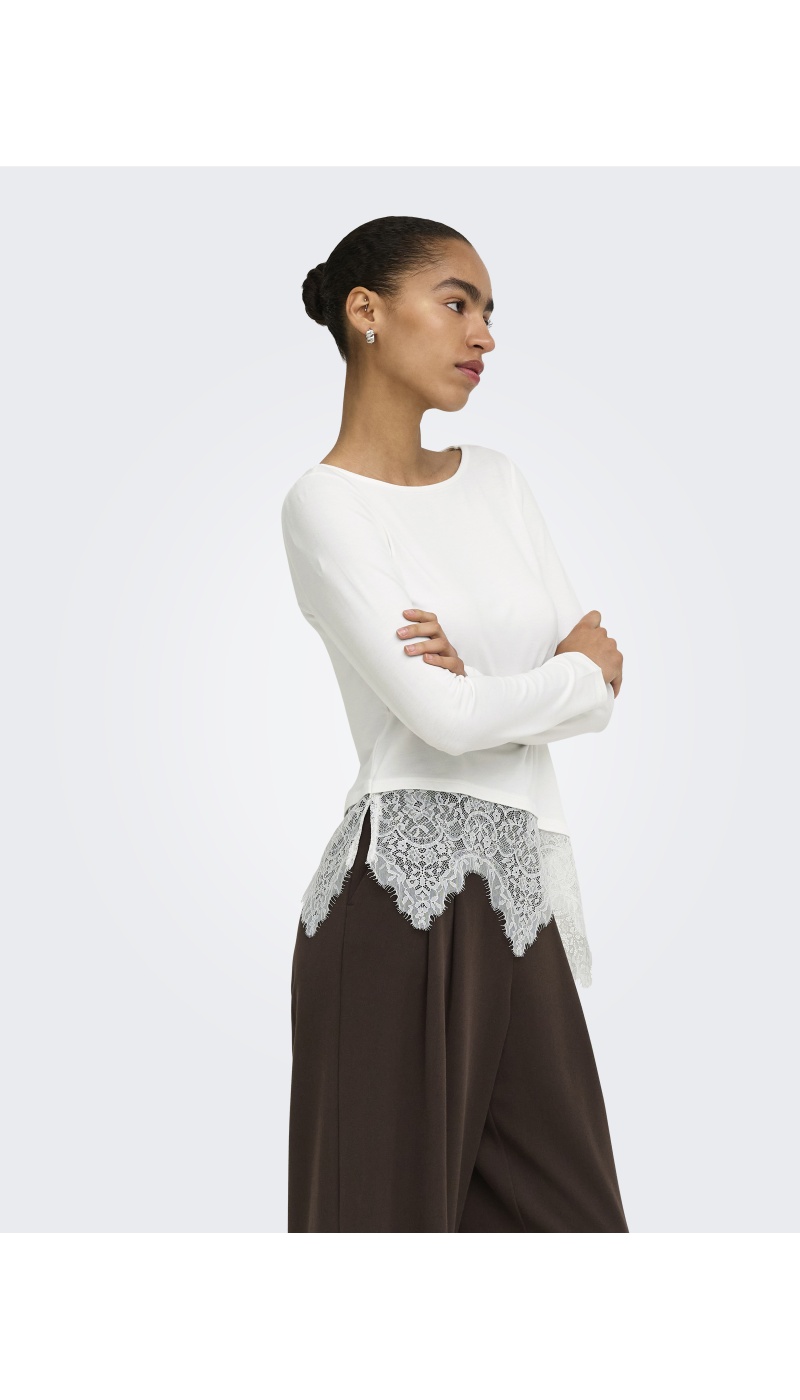 Top Dentelle Cloud Dancer ONLLAILA ONLY - 3 | HAUTS