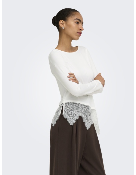 Top Dentelle Cloud Dancer ONLLAILA ONLY - 3 | HAUTS