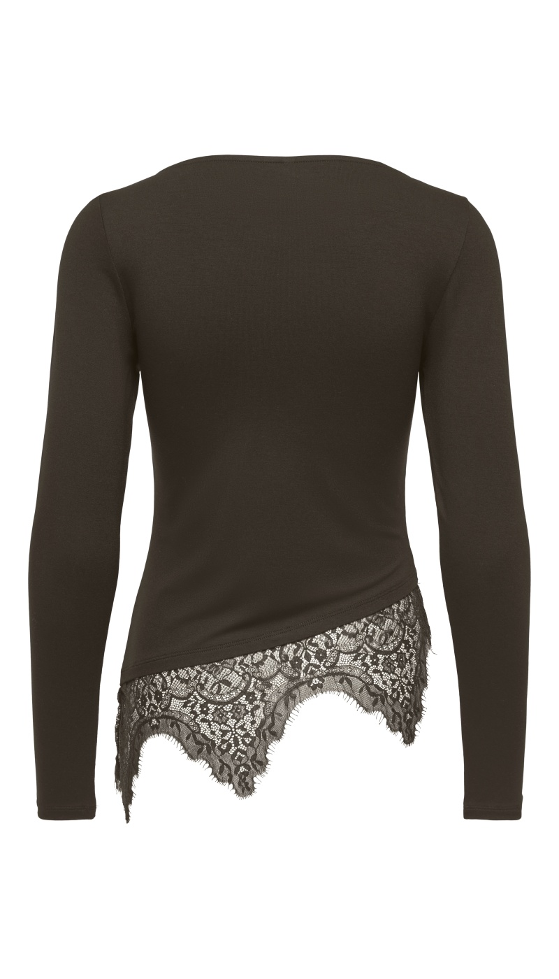 Top Dentelle Coffee Bean ONLLAILA ONLY - 7 | HAUTS