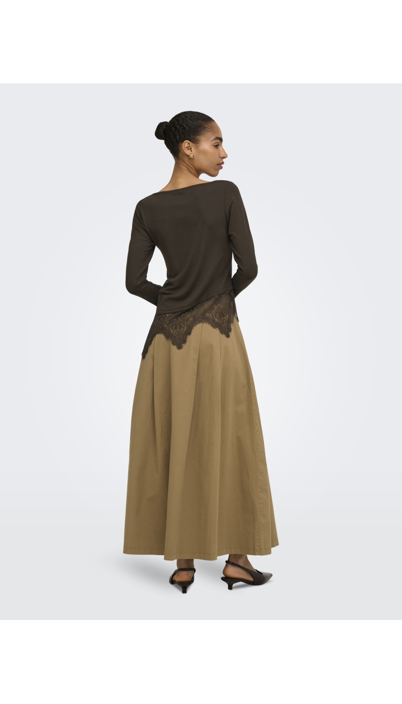 Top Dentelle Coffee Bean ONLLAILA ONLY - 2 | HAUTS