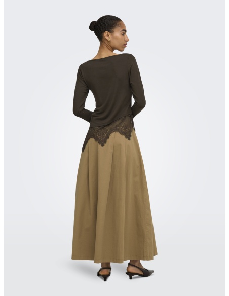 Top Dentelle Coffee Bean ONLLAILA ONLY - 2 | HAUTS