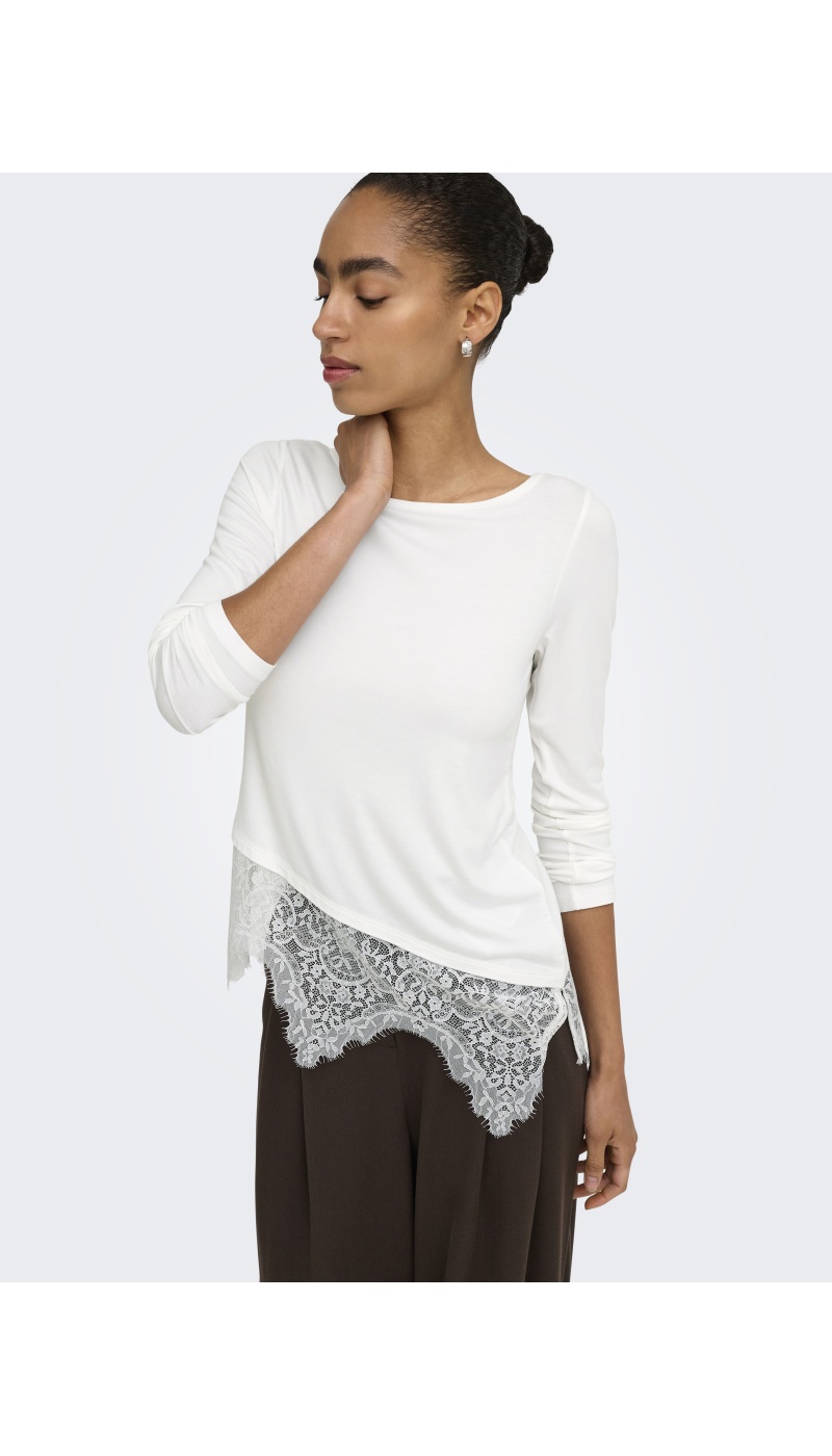 Top Dentelle Cloud Dancer ONLLAILA ONLY - 4 | HAUTS