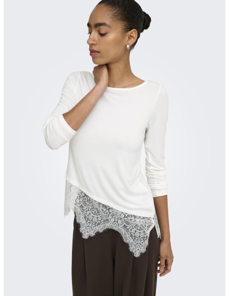 Top Dentelle Cloud Dancer ONLLAILA ONLY - 4 | HAUTS