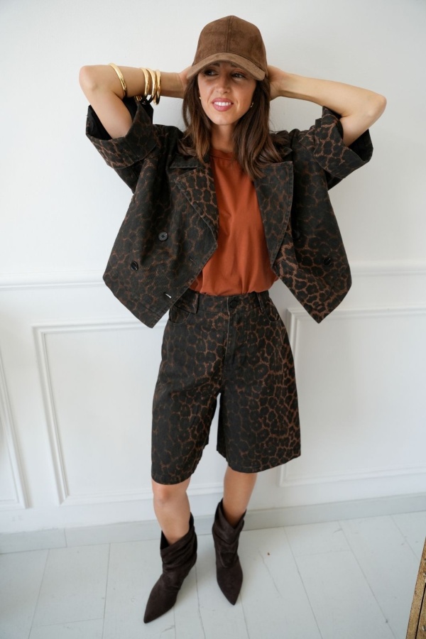 Veste Léopard Trench Court CODOLAR Noho - 1 | Accueil