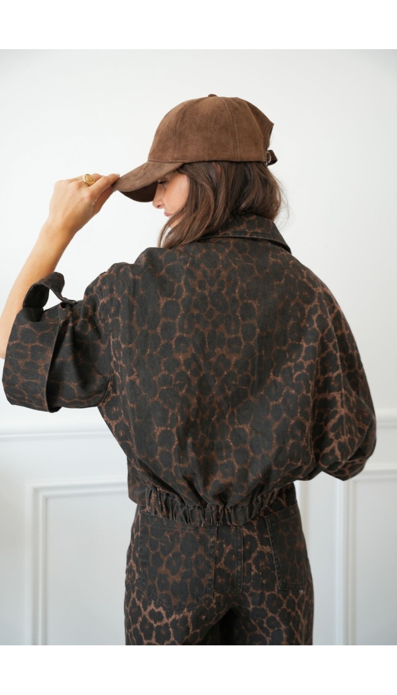 Veste Léopard Trench Court CODOLAR Noho - 2 | Accueil