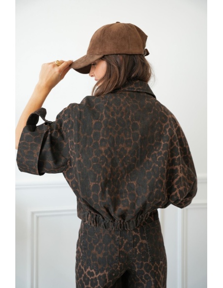 Veste Léopard Trench Court CODOLAR Noho - 2 | Accueil