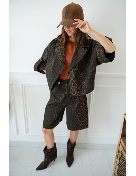 Veste Léopard Trench Court CODOLAR Noho - 3 | Accueil