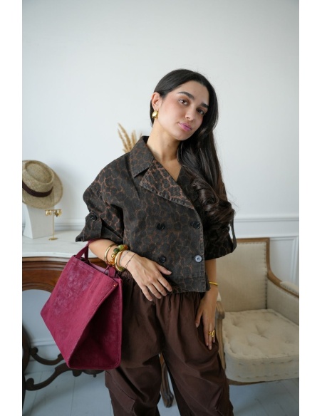 Veste Léopard Trench Court CODOLAR Noho - 4 | Accueil