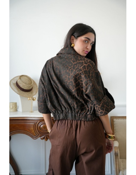 Veste Léopard Trench Court CODOLAR Noho - 5 | Accueil