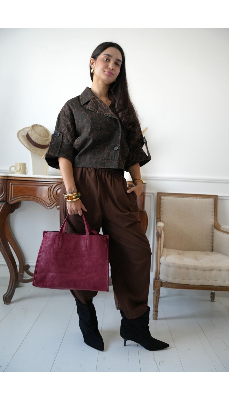 PANTALON FEMME POCHE CHOCO H26 Noho - 3 | Bem-vindo