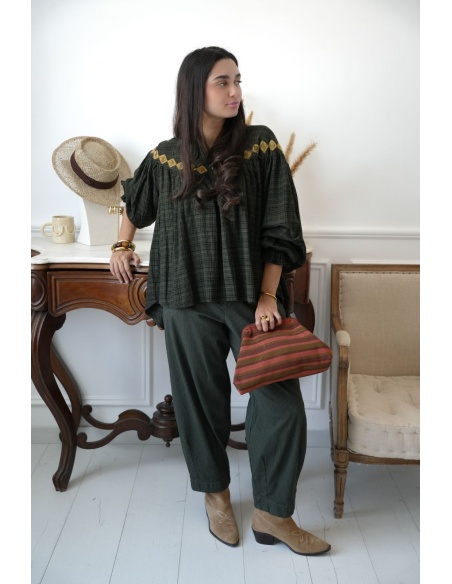 Blouse Rayé Verte Johanna WINDSOR Johanna - 2 | Bem-vindo