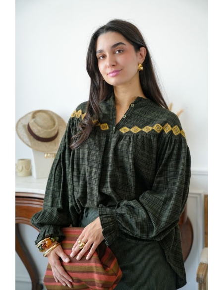 Blouse Rayé Verte Johanna WINDSOR Johanna - 1 | Bem-vindo