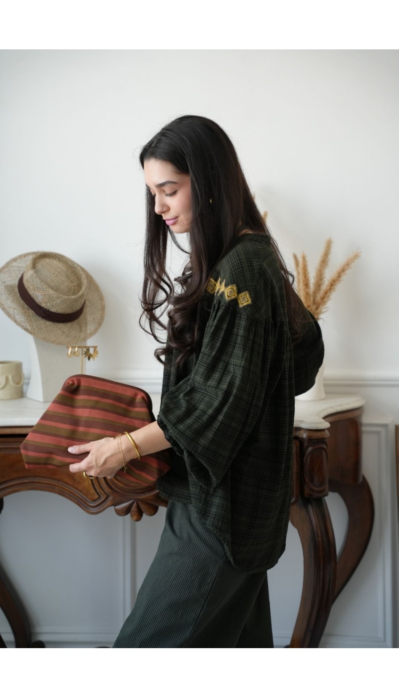 Blouse Rayé Verte Johanna WINDSOR Johanna - 5 | Bem-vindo