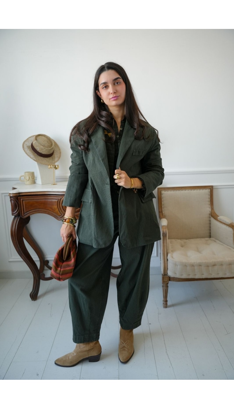 Pantalon Rayé Vert Johanna JACSON Noho - 1 | Bem-vindo